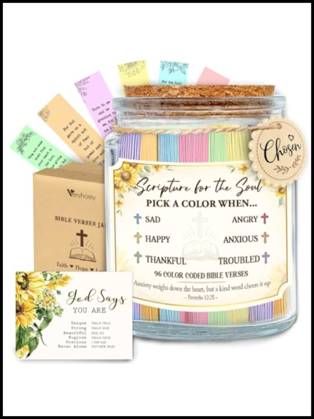 Bible Verse Jar Read Me When Prayer Jar 96 Scriptures Christian Gift for Women
